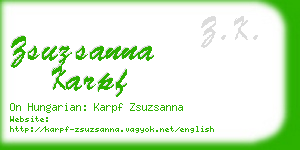 zsuzsanna karpf business card